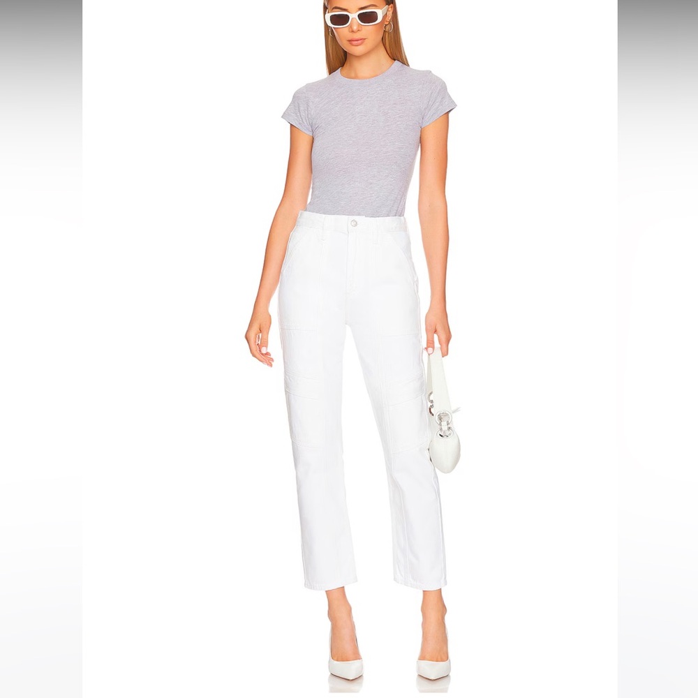 NWT AGOLDE Cooper Cargo jeans in White Milkshake